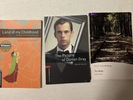 Lot de 3 livres en anglais niveau B1/The body, Dorian gray..