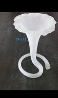 Glasvase, Elegant, weiss, Blumenvase, H: 32 cm, D: 24 cm