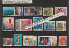 1994 CH - Jahresserie, Postpreis Fr. 34.60, ET - Stempel