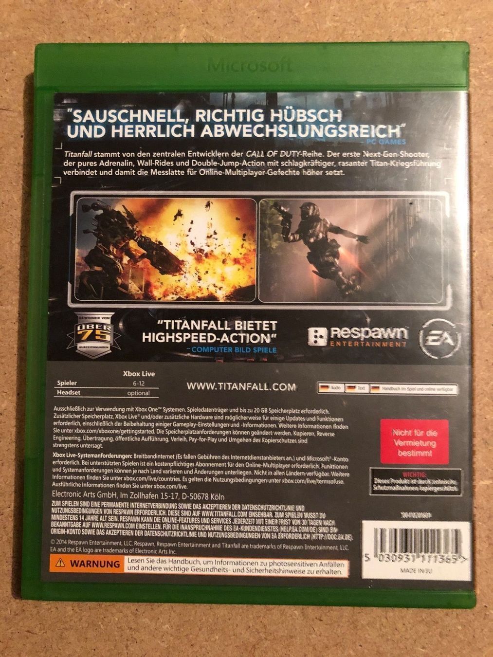 Microsoft Giochi: Titanfall für Xbox One – Usato da Kestenholz venduto da Mad18 1