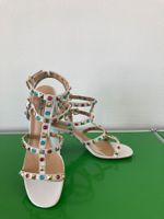 Gianni Renzi Couture - Stud-Riemen-Pumps, weiss, Grösse 38