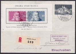 W31 FDC, IMABA Block Basel 1948, Kat: 120.-