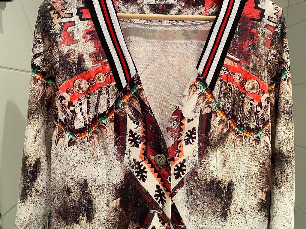Vestes: Extravaganter bunter Blazer in Grösse L – D'occasion à Kilchberg ZH par Mirida 1