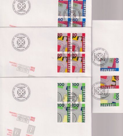 Tutti i francobolli: FDC-Serie 1993, 150 J. schweizer Briefmarken – Nuovo (secondo la descrizione) da Koblenz venduto da Boerse6