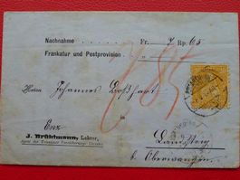 1874: Nr.32 auf "Forwarded" BELEG von TRIEST/ROMANSHORN