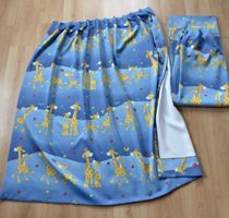 2 Vorhänge Kinderzlmmer verdunkeln Giraffe Herzen Schmetterl