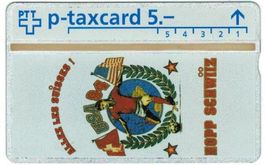 Taxcard 405L_03958 Hopp Schwiiz weisser Grund 500 Ex ungebr.