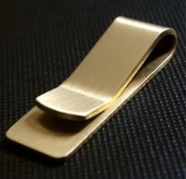 Geldklammer aus Metall, Goldfarben - Neu