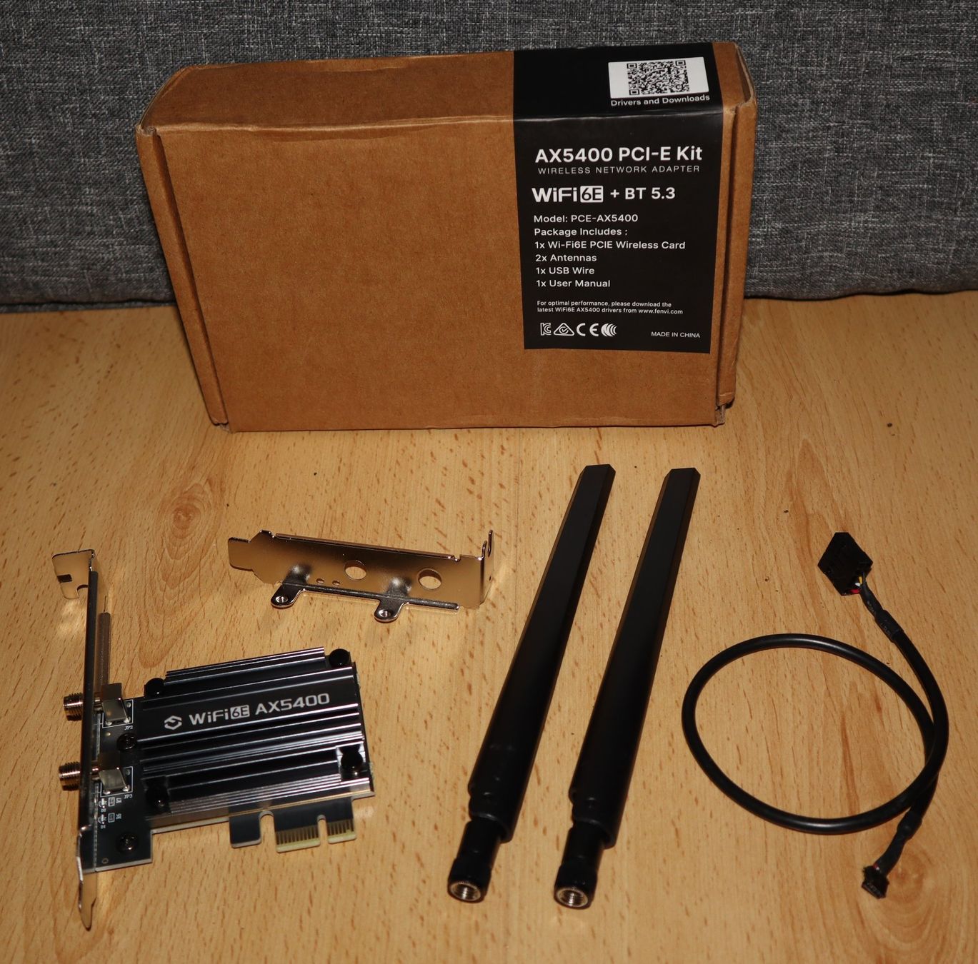 Elektronikbauteile: WIFI6E AX5400 PCI-E Kit -  Wireless Network & Bluetooth – Gebraucht aus Ochlenberg von on3x