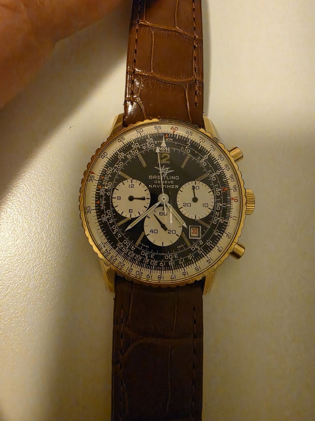Breitling Orologi: Breitling Navitimer Chronograph 43mm handaufzug  – Usato da Basel venduto da Afghan1234 5