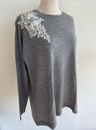 NULU 100% Merino Pullover Gr. M grau - NEU - 99.95