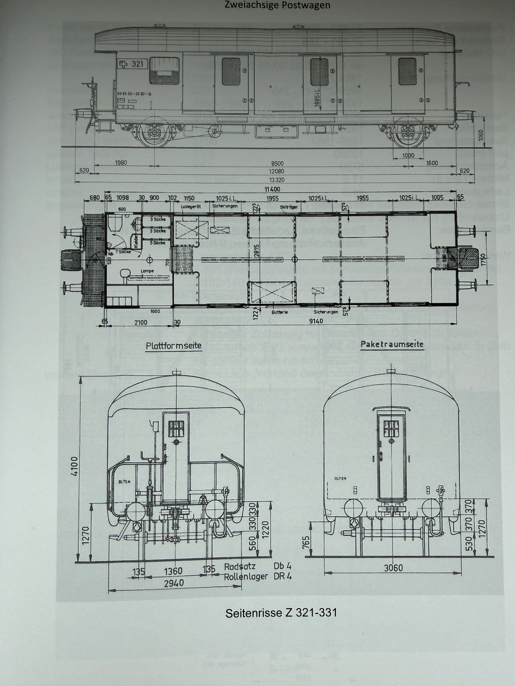 Aku Modellini di ferrovie: AKU Postwagen Z2 Nr. 324, mit neuem Post-Logo – Usato da Riet (Neftenbach) venduto da Xedos0 7