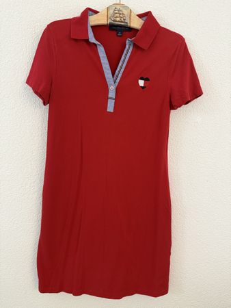 Rotes Tommy Hilfiger Polo-Kleid – Grösse S