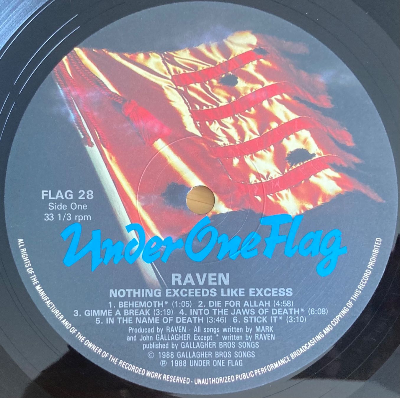 Dischi in vinile: RAVEN - NOTHING EXCEEDS LIKE EXCESS – Usato da Poliez-Pittet venduto da Newtown-Records 3