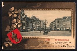 Grusskarten-AK Trier, Simeonstrasse im P