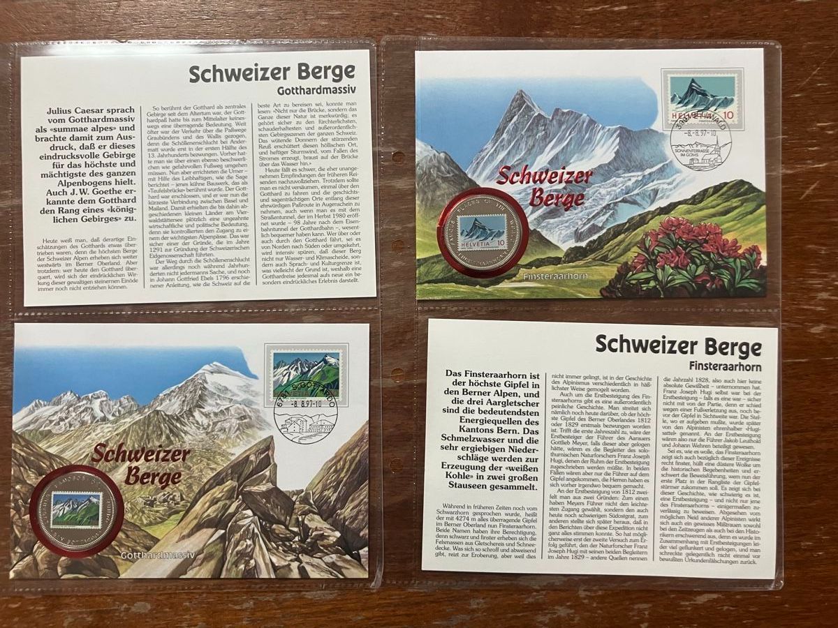 Tutti le monete: 9 Numisbriefe Schweizer Berge – Nuovo (secondo la descrizione) da Oberuzwil venduto da Paga77 2