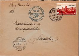 CH - Flugpost - Sonderflug - SF 43.1a - nach Schwanden