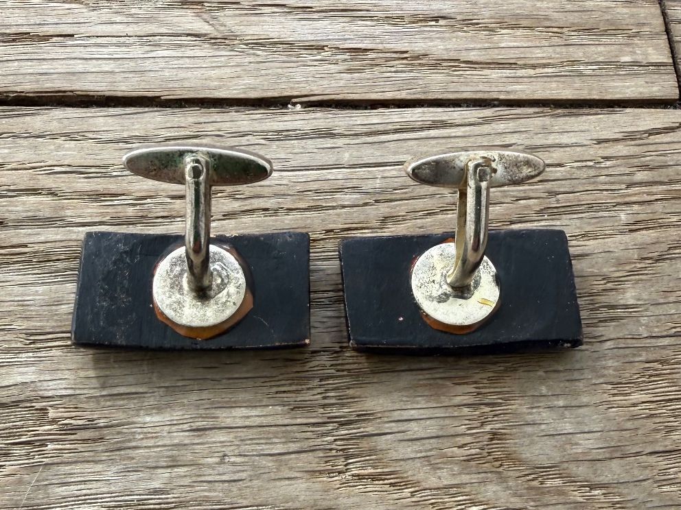 Gemelli: Vintage Manschettenknöpfe Emaille – Usato da Luzern venduto da Mamutpe 1
