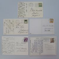 1922-1933, 5 Pro Juventute Karten mit illustrierten MOTIVEN!