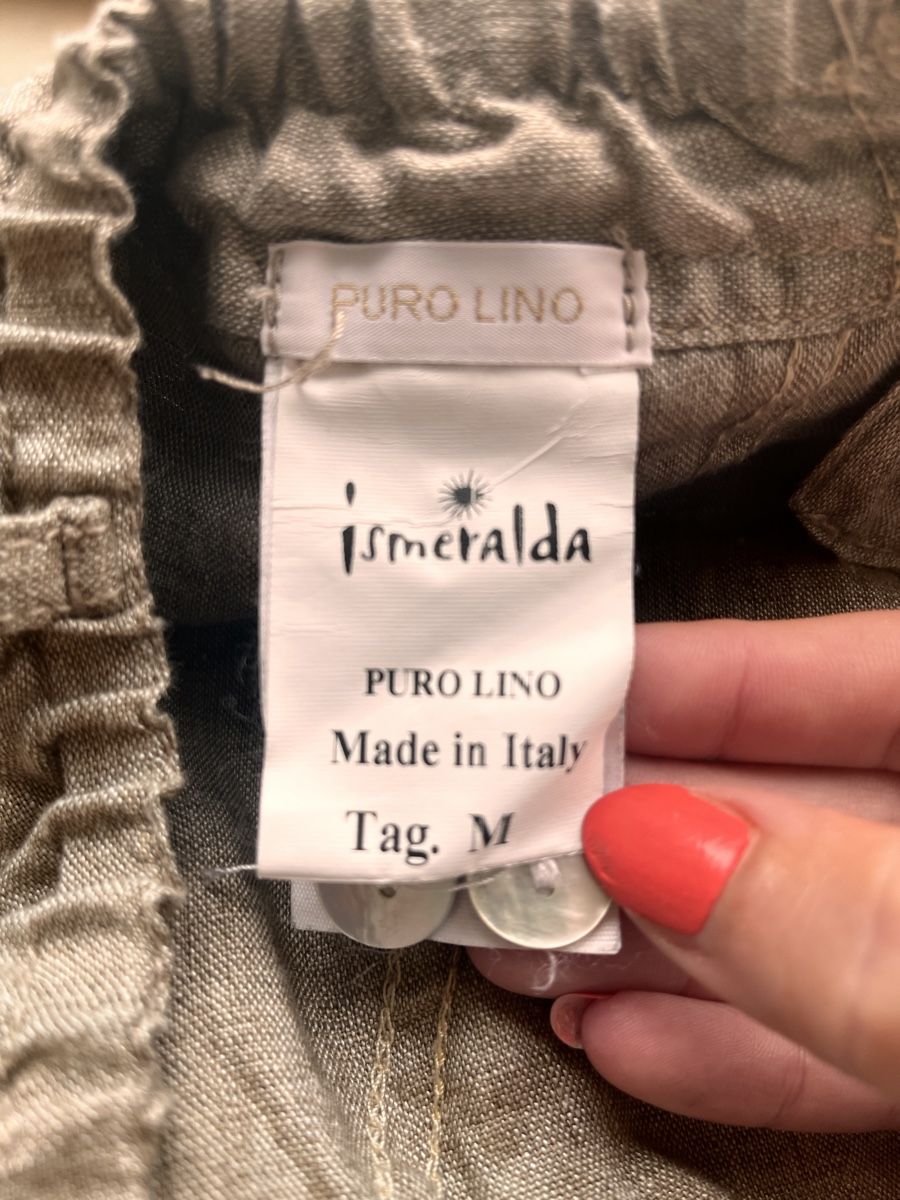 Pantaloni: Ismeralda Leinen-Bermudas, Gr. M, Sommer-Look – Usato da Winterthur venduto da saram26 5