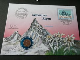 Schweiz 1991, Finsteraarhorn, Münzbrief