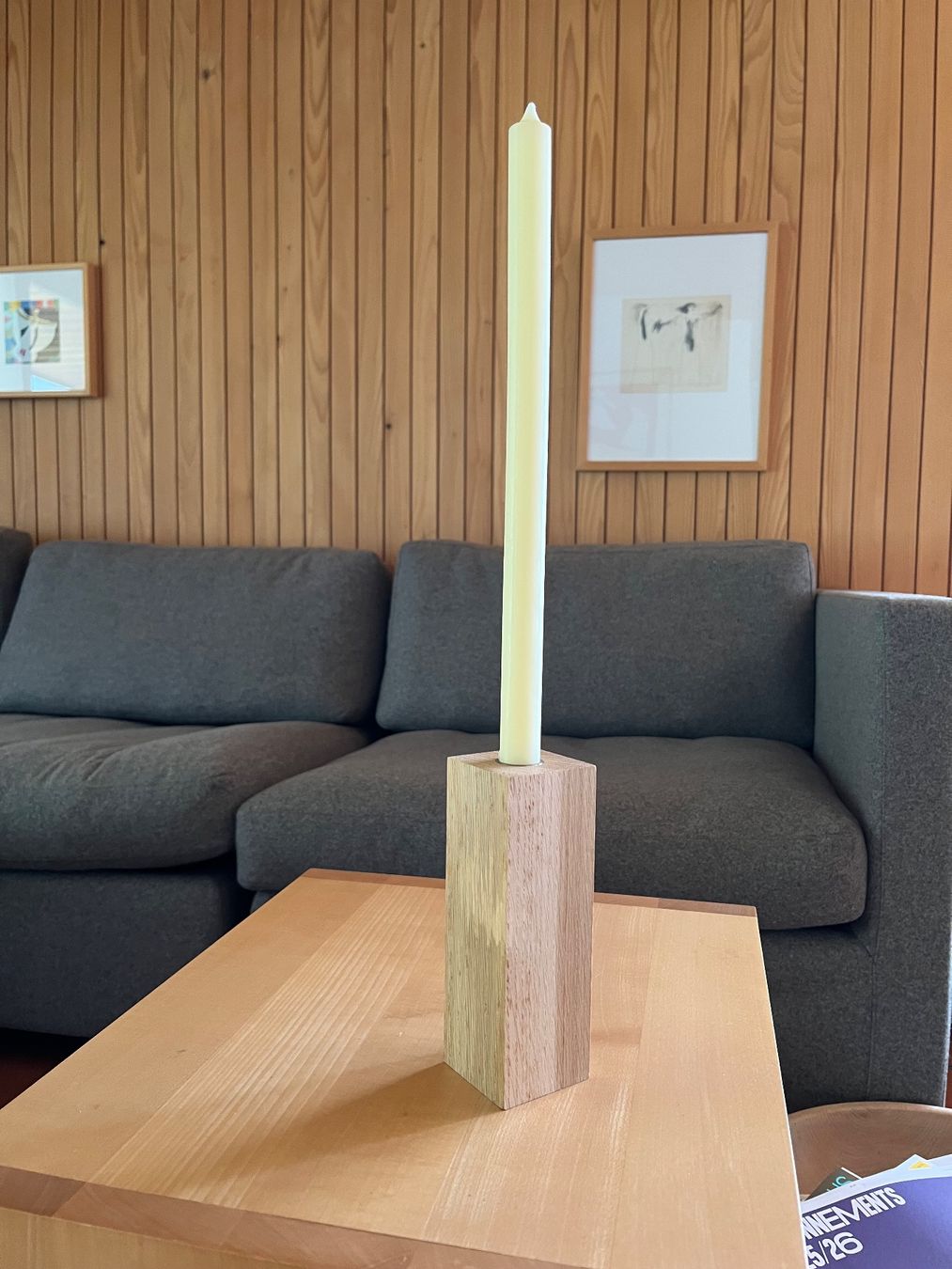 Kerzenständer: moderner Kerzenständer, Holz, Metall – Neu und originalverpackt aus Hinwil von maf_5gzt