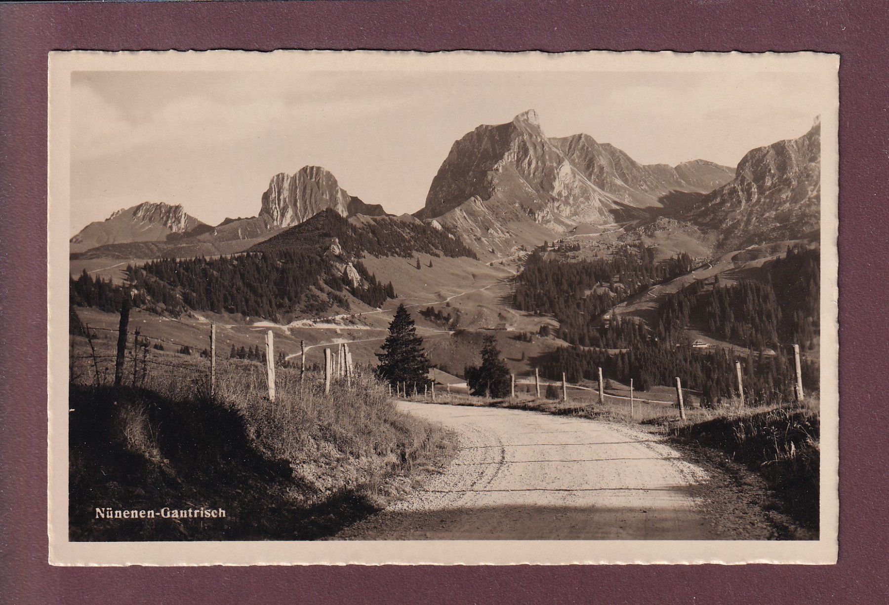 Ansichtskarten: NÜNENEN-GANTRISCH - 1961 – Gebraucht aus Pully von nicecards