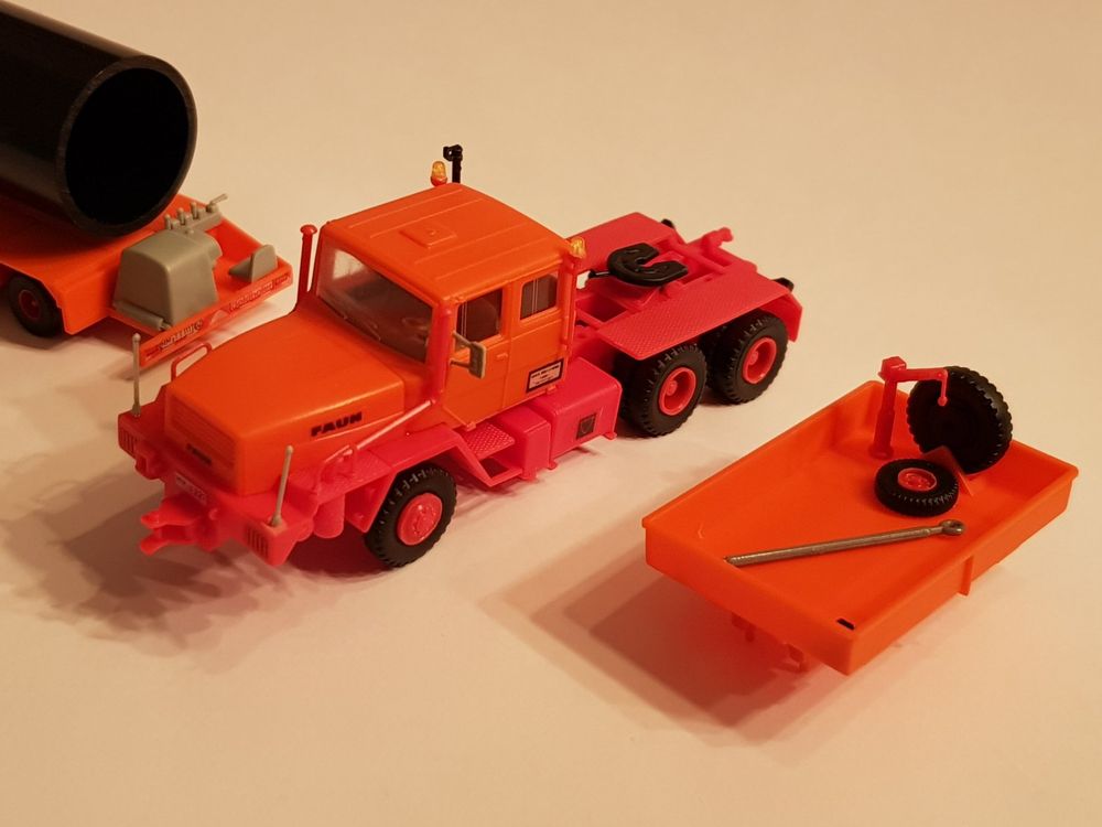 KIBRI FAUN F1310 Radlader Berge-Räumgerät Feuerwehr Eigenbau 1:87