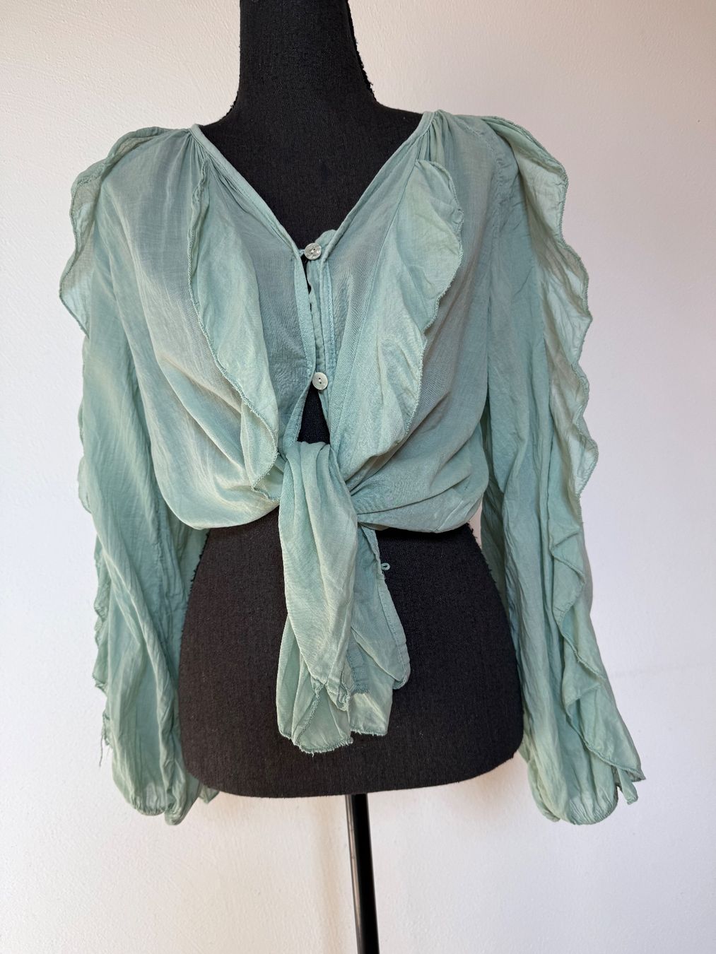 Blusen: Boho Rüschenbluse aus Baumwolle – Gebraucht aus Sigriswil von ck56