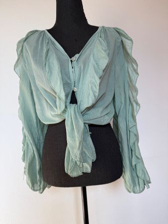 Boho Rüschenbluse aus Baumwolle