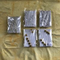 LOT GIRLANDE EISWÜRFEL/GOLD STERNE/ GLAS