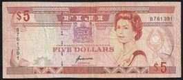 Fiji 5 Dollars 1992