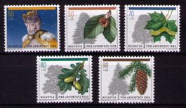 1992_J323-327_PRO JUVENTUTE_Waldbäume / Weihnachten ! **