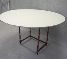 Vintage Spieltisch Kartenspiele - runde Tischplatte (HE37)