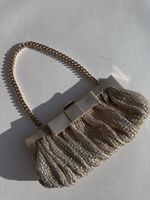 Elegante Vintagestyle Handtasche/Clutch mit Goldkette