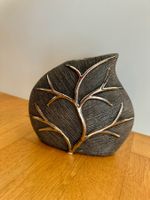 Dekorative Vase in Silber & Anthrazit, modernes Design