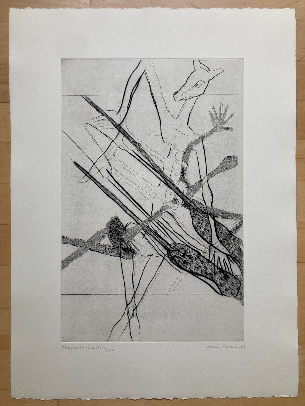 Grafica & Litografie: Louis Conne, Tanzender Anubis, 1984 – Usato da Zürich venduto da egls