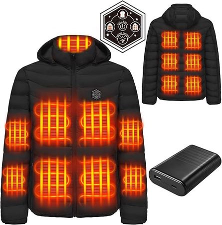Beheizbare Jacke Herren M mit Akku – 15 Heizzonen