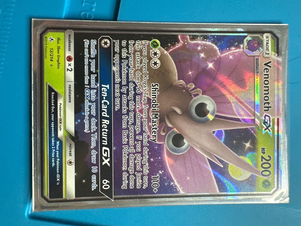 Carta Pokemon Venomoth GX - 12/214 - Legami Ininterrotti - Ultra Rara Da Collezione