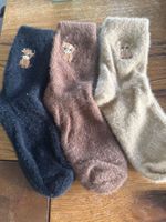 3x Kuschelsocken - flauschig weich-Wohlfühlen- Zeit für Dich