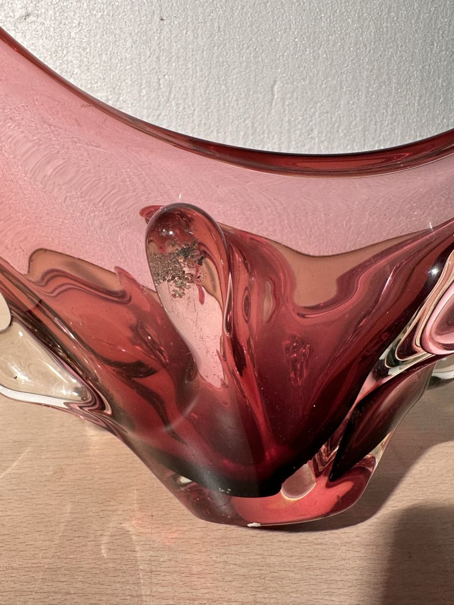 Ciotole: Coupe décorative en verre rose – Usato da Lausanne venduto da artnouveau04 9
