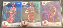 3x Topps Chrome 22/23 FC Augsburg Lot Numbered