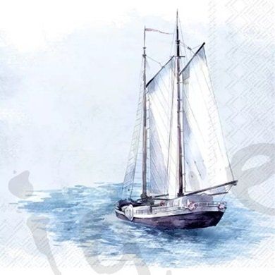 Servietten: Serviette sail away (1674) 2Stk. – Neu (gemäss Beschreibung) aus Schlatt TG von kreativ-atelier