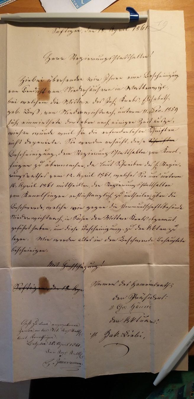 Tutti i francobolli: Gemeind Seftigen an Reg.statthalter 1861 – Usato da Unterägeri venduto da PhilatelieStudiger 3
