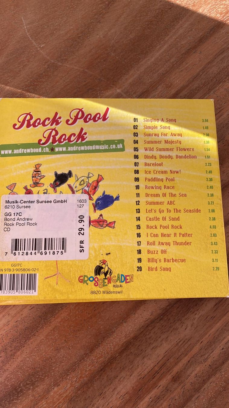 CDs: Andrew Bond - Rock Pool Rock - CD – D'occasion à Dagmersellen par Arcticsnow2017 5
