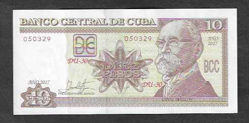 Banconote: Cuba  10  Pesos  2017  Gebraucht  90%  XF – Usato da Gordola venduto da coinsandnotes