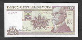 Cuba  10  Pesos  2017  Gebraucht  90%  XF