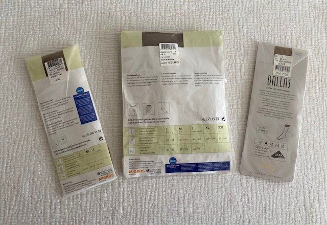 Calze & Collant: Originalverpackte 2 Kniestrümpfe & 1 Stützstrumpfhose – Nuovo (secondo la descrizione) da Regensdorf venduto da anna059 1