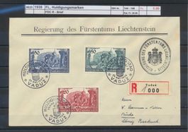 1939 FL, "Huldigungsmarken", FDC R - Brief