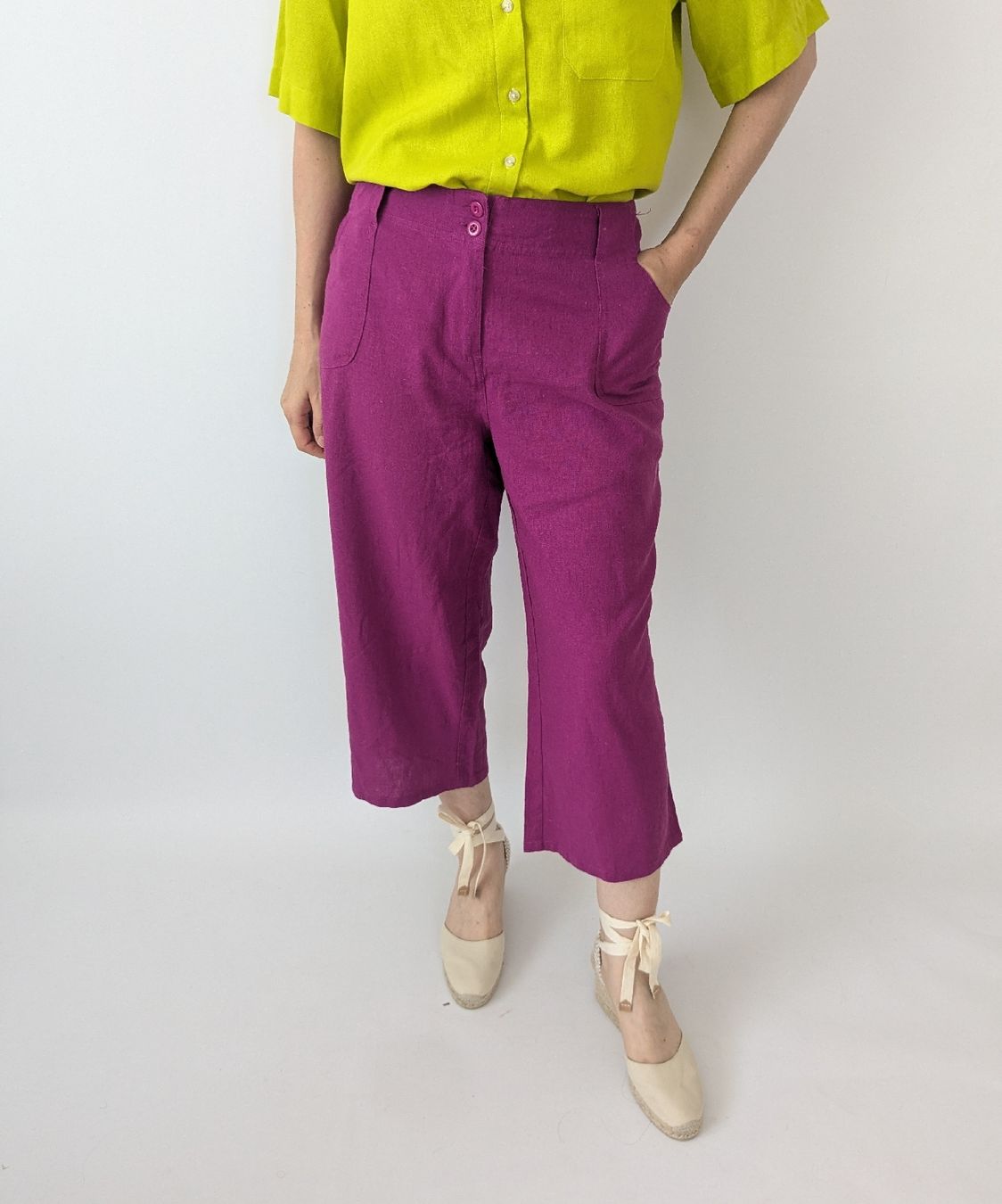 Pantalons: Leinenhose, neue, Grösse 46  – D'occasion à Rorschach par olg_5qq2